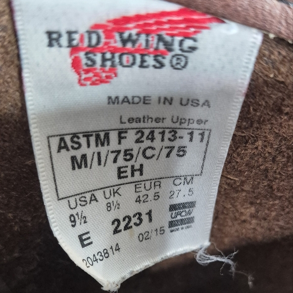 Red Wing Pecos SuperSole Safety Toe Work Boots - Size 9.5 - Picture 16 of 16